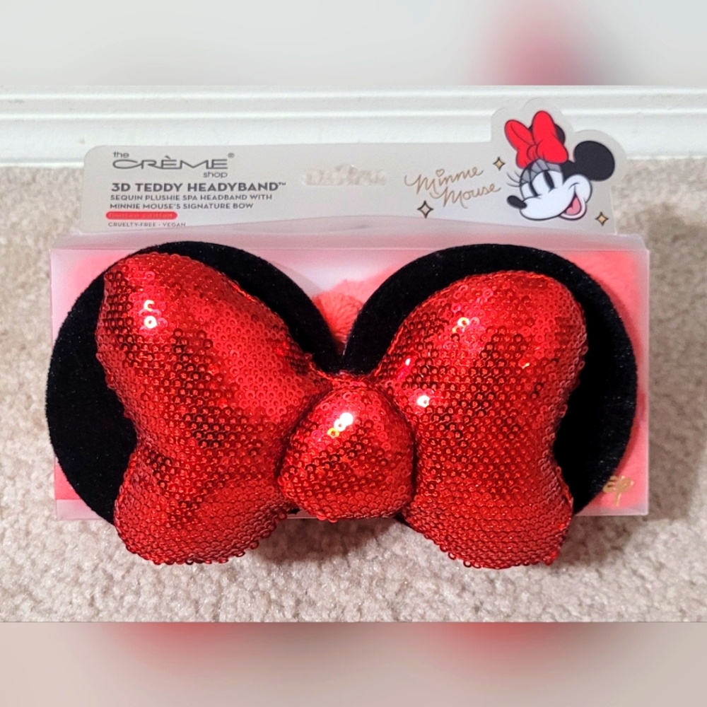 3D Terry Headband Limited Edition Ruby Glitz Disney Minnie Mouse